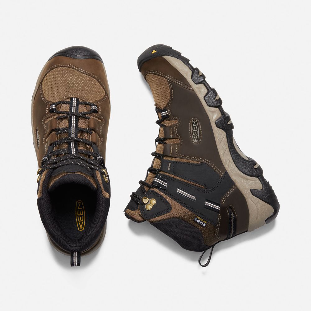 Botas de Seguridad Keen Mexico Marrom - Hombre Steens Cuero Waterproof - GV7264953